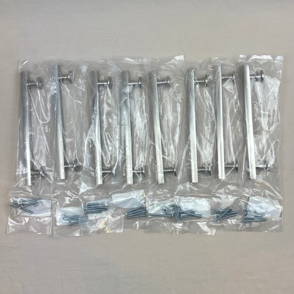 8 Pack Emtek Freestone 6" Bar Cabinet Pull Satin Nickle Urban Modern 86455US15 - Picture 1 of 9